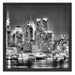 New York City Skyline Schattenfugenrahmen Quadratisch 55x55
