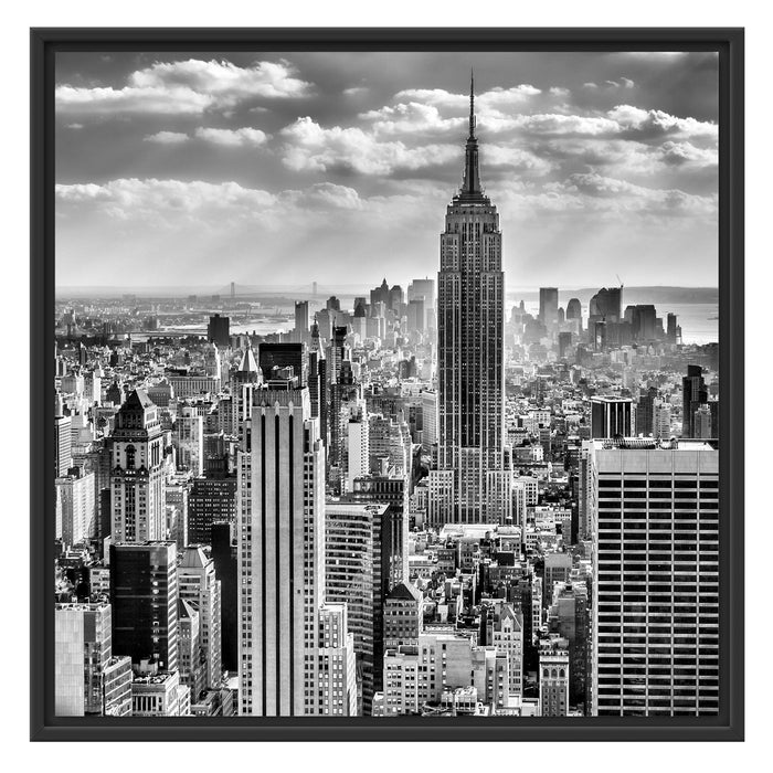 New York, Manhattan Schattenfugenrahmen Quadratisch 70x70