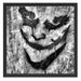 Böser Clown Gesicht Schattenfugenrahmen Quadratisch 55x55