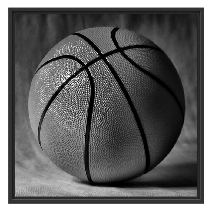 Basketball schwarzer Hintergrund Schattenfugenrahmen Quadratisch 70x70