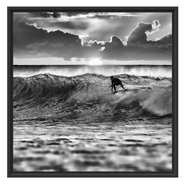 Surfen Wellenreiten Schattenfugenrahmen Quadratisch 70x70