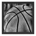 Basketball schwarzer Hintergrund Schattenfugenrahmen Quadratisch 40x40