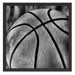 Basketball schwarzer Hintergrund Schattenfugenrahmen Quadratisch 55x55
