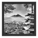 Japanischer Tempel im Herbst Schattenfugenrahmen Quadratisch 40x40