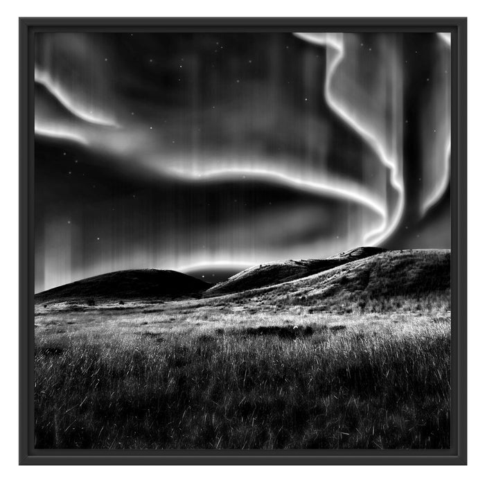 phantastisches Polarlicht Schattenfugenrahmen Quadratisch 70x70