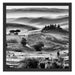 Toskana Landschaft Schattenfugenrahmen Quadratisch 55x55