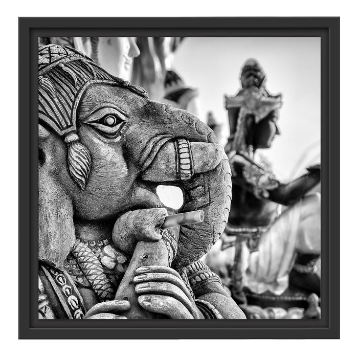 Elefantengottheit in Thailand Schattenfugenrahmen Quadratisch 40x40
