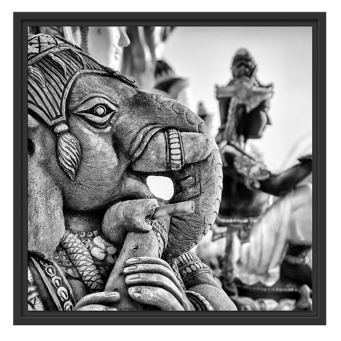 Elefantengottheit in Thailand Schattenfugenrahmen Quadratisch 55x55