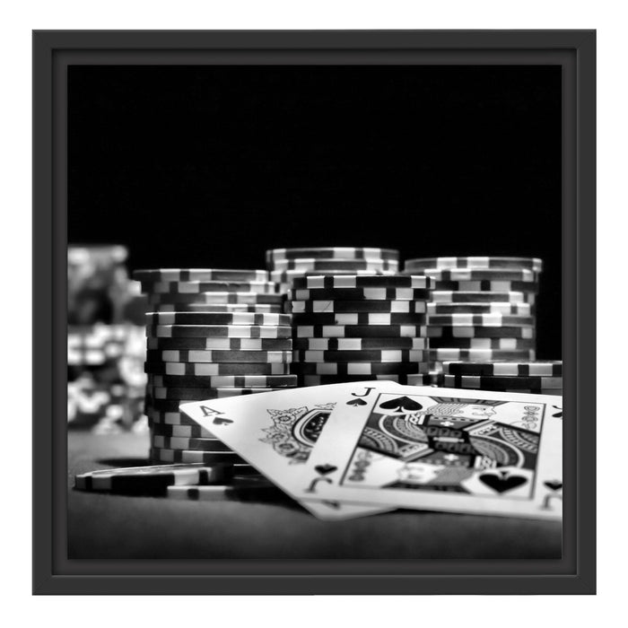 Pokertisch Las Vegas Schattenfugenrahmen Quadratisch 40x40