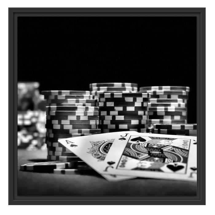 Pokertisch Las Vegas Schattenfugenrahmen Quadratisch 55x55