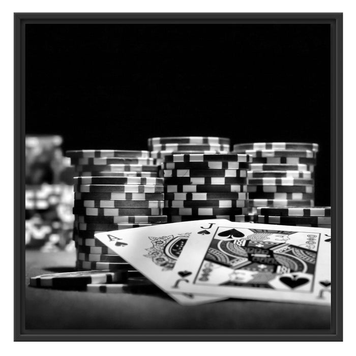 Pokertisch Las Vegas Schattenfugenrahmen Quadratisch 70x70