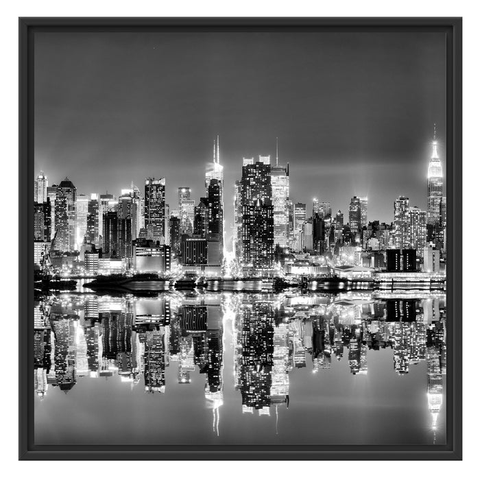 Manhattan Skyline Schattenfugenrahmen Quadratisch 70x70