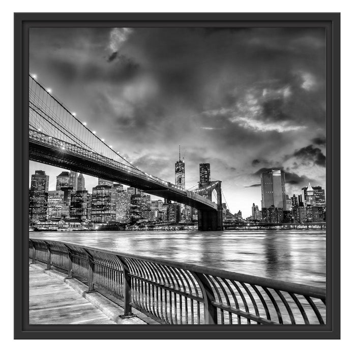 Brooklyn Bridge Park New York Schattenfugenrahmen Quadratisch 55x55