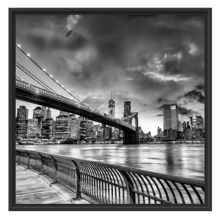 Brooklyn Bridge Park New York Schattenfugenrahmen Quadratisch 70x70