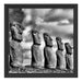 Moai Statuen auf den Osterinseln Schattenfugenrahmen Quadratisch 40x40
