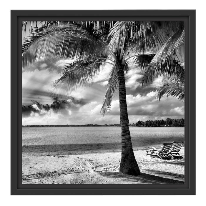 Liegestühle Strand Schattenfugenrahmen Quadratisch 40x40