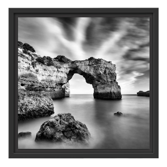 Riesiger Berg im Meer Schattenfugenrahmen Quadratisch 40x40