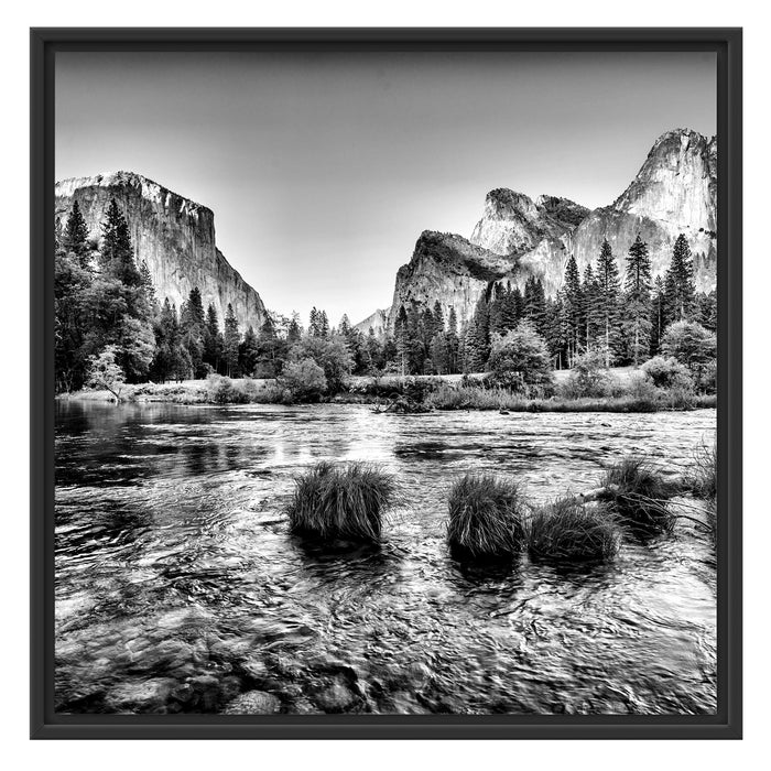 Berglandschaft Schattenfugenrahmen Quadratisch 70x70