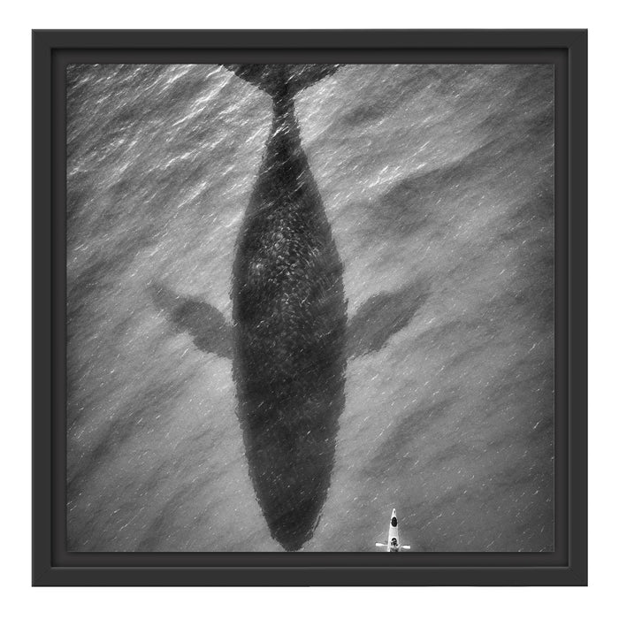 Riesiger Wal Schatten Schattenfugenrahmen Quadratisch 40x40