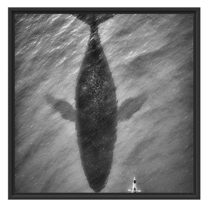 Riesiger Wal Schatten Schattenfugenrahmen Quadratisch 70x70