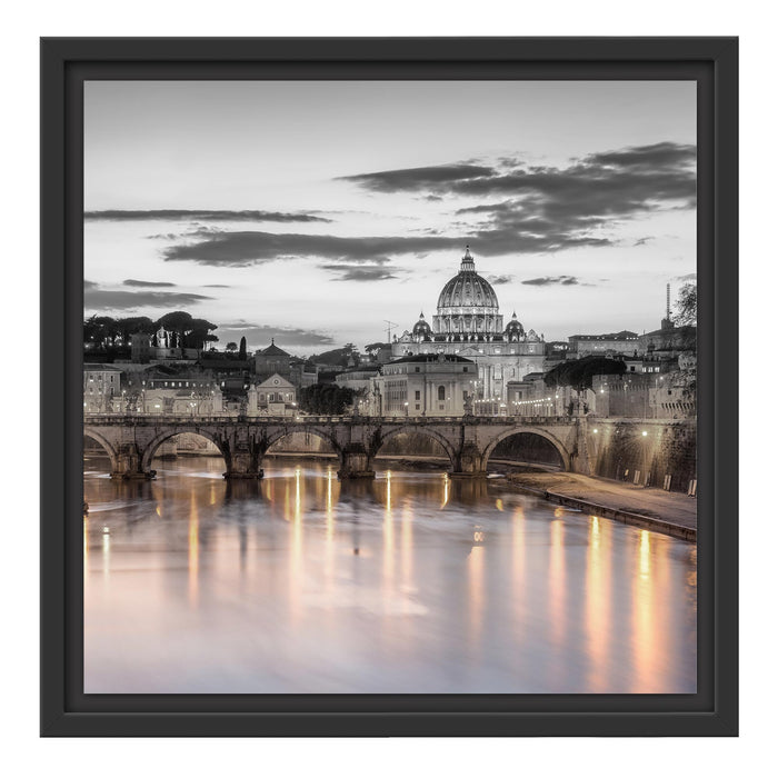 der Basilika St. Peter in Rom Schattenfugenrahmen Quadratisch 40x40