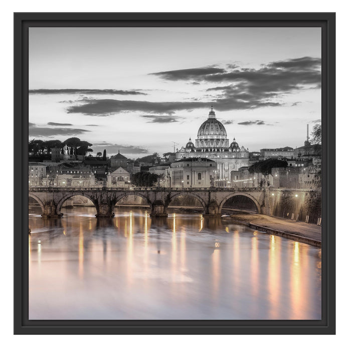 der Basilika St. Peter in Rom Schattenfugenrahmen Quadratisch 55x55