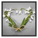 Herz aus Blumen Schattenfugenrahmen Quadratisch 70x70