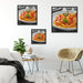 Rustikale italienische Spaghetti Quadratisch Schattenfugenrahmen Wohnzimmer