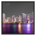 Skyline von Miami Florida Schattenfugenrahmen Quadratisch 70x70