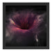 Schwarzes Loch im Weltall B&W Schattenfugenrahmen Quadratisch 40x40