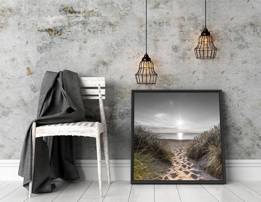 der Weg ins Meer Quadratisch Schattenfugenrahmen Dekovorschlag