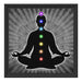 Meditation mit den 7 Chakren Schattenfugenrahmen Quadratisch 40x40