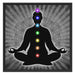 Meditation mit den 7 Chakren Schattenfugenrahmen Quadratisch 70x70