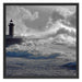 Sturmwellen Leuchtturm Portugal Schattenfugenrahmen Quadratisch 70x70