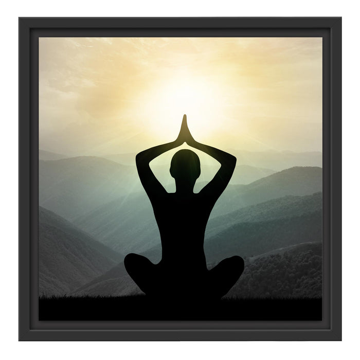 Yoga und Meditation Schattenfugenrahmen Quadratisch 40x40