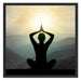Yoga und Meditation Schattenfugenrahmen Quadratisch 70x70