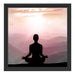 Meditierender Mensch in den Bergen Schattenfugenrahmen Quadratisch 40x40