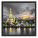Tempel Bangkok Thailand Schattenfugenrahmen Quadratisch 55x55