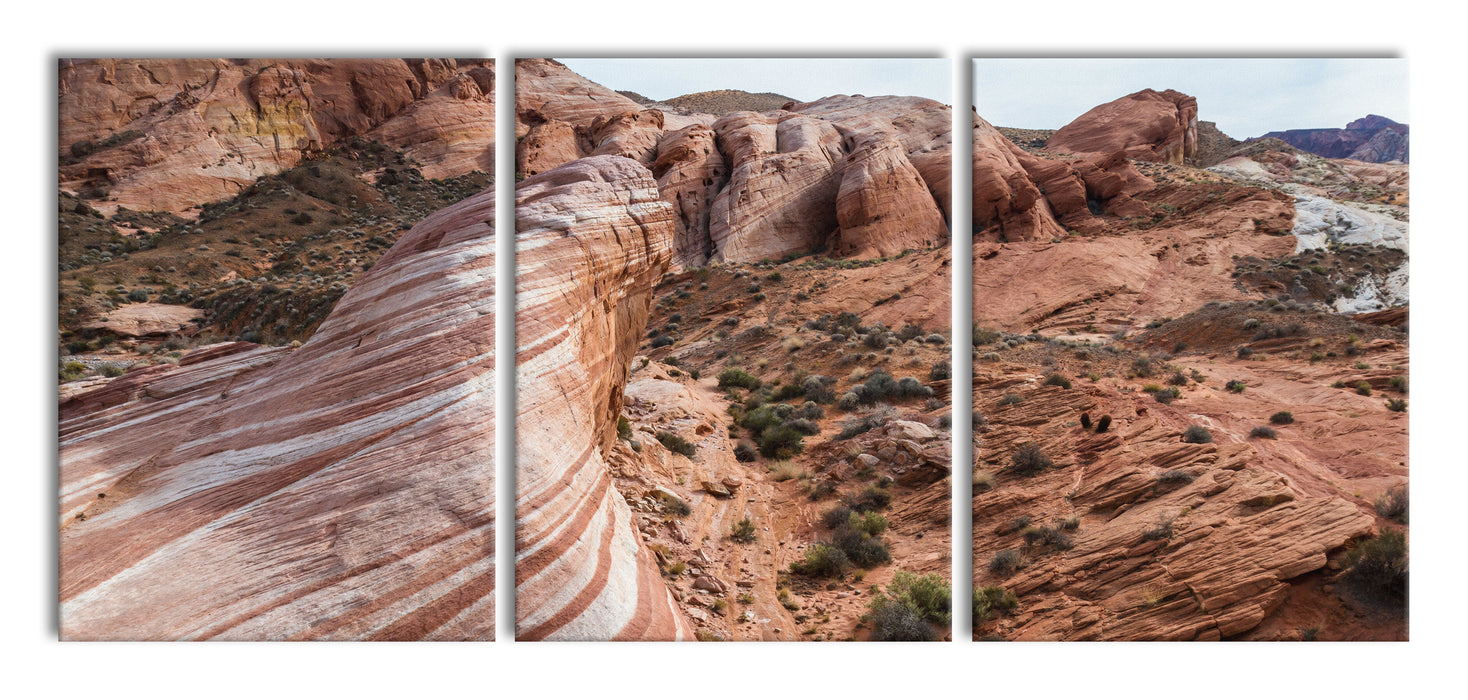 Atemberaubender Grand Canyon, XXL Leinwandbild als 3 Teiler