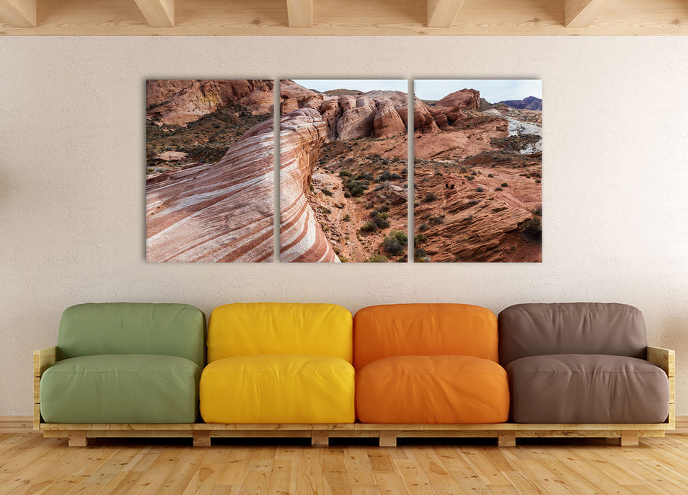 Atemberaubender Grand Canyon, XXL Leinwandbild als 3 Teiler