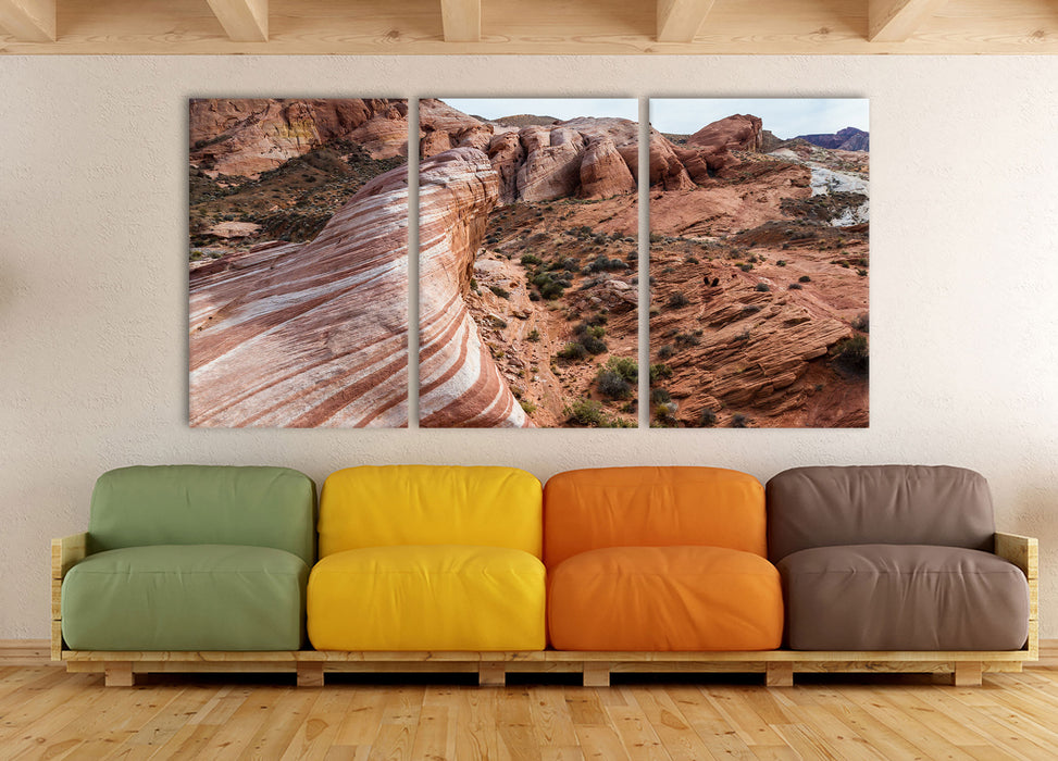 Atemberaubender Grand Canyon, XXL Leinwandbild als 3 Teiler