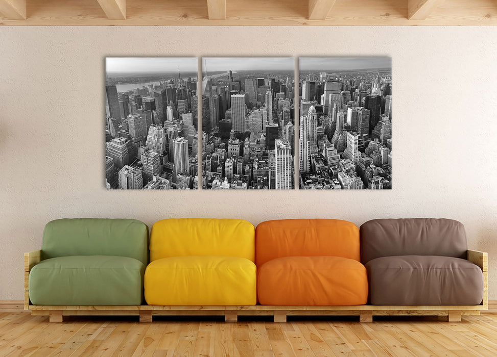 New York Skyline, XXL Leinwandbild als 3 Teiler
