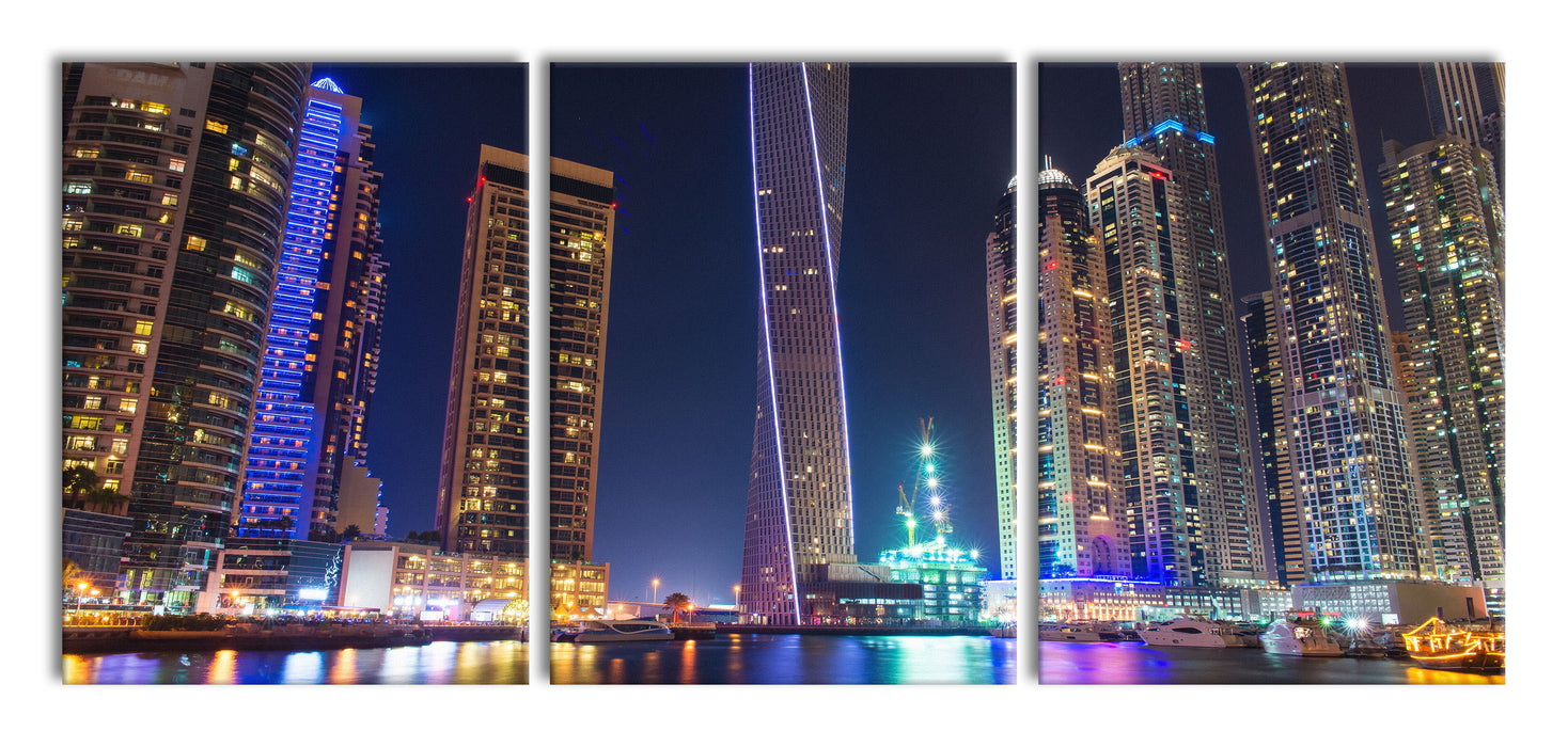 Dubai Burj al Arab, XXL Leinwandbild als 3 Teiler