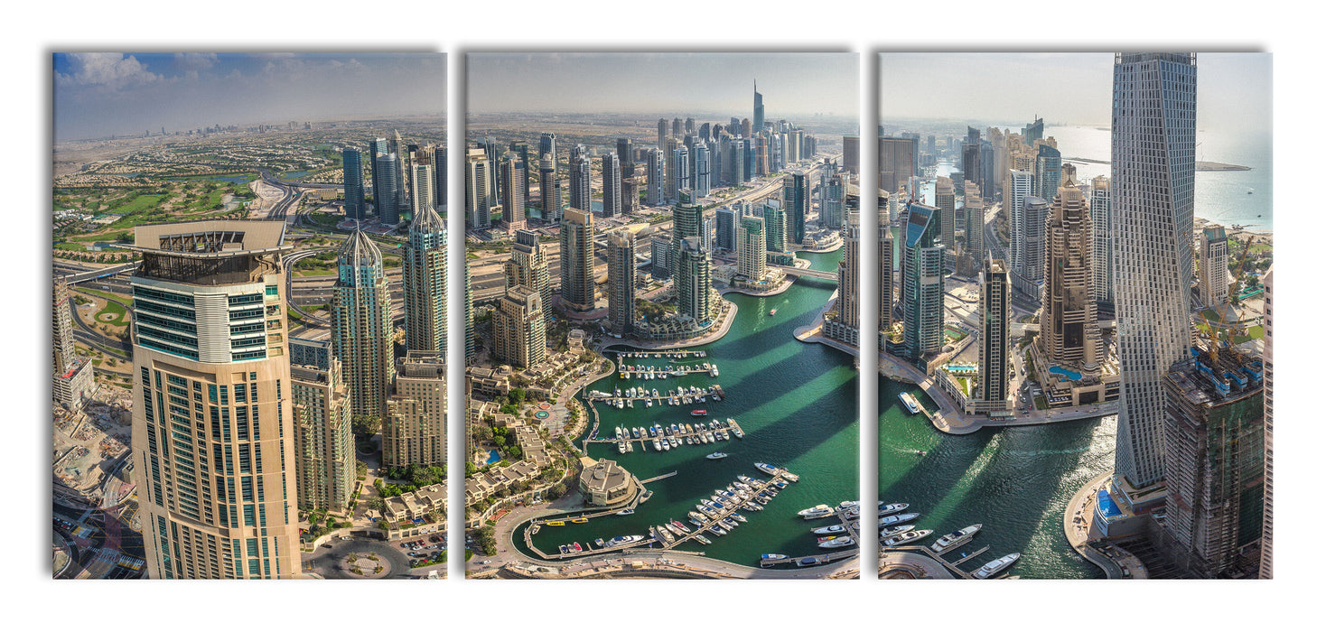 Dubai Hotel Burj al Arab, XXL Leinwandbild als 3 Teiler