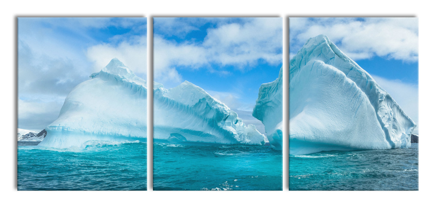 Antarktis, XXL Leinwandbild als 3 Teiler