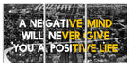 No negative mind Motivaton Leinwandbild XXL