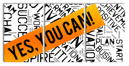 Yes you can! Motivaton Leinwandbild XXL
