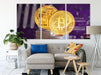Bitcoin BTC auf Platine Leinwandbild Wohnzimmer XXL