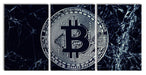 Bitcoin BTC auf Eis Leinwandbild XXL