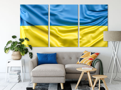 Ukraine Flagge Leinwandbild Wohnzimmer XXL